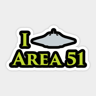 I ufo Area 51 Sticker